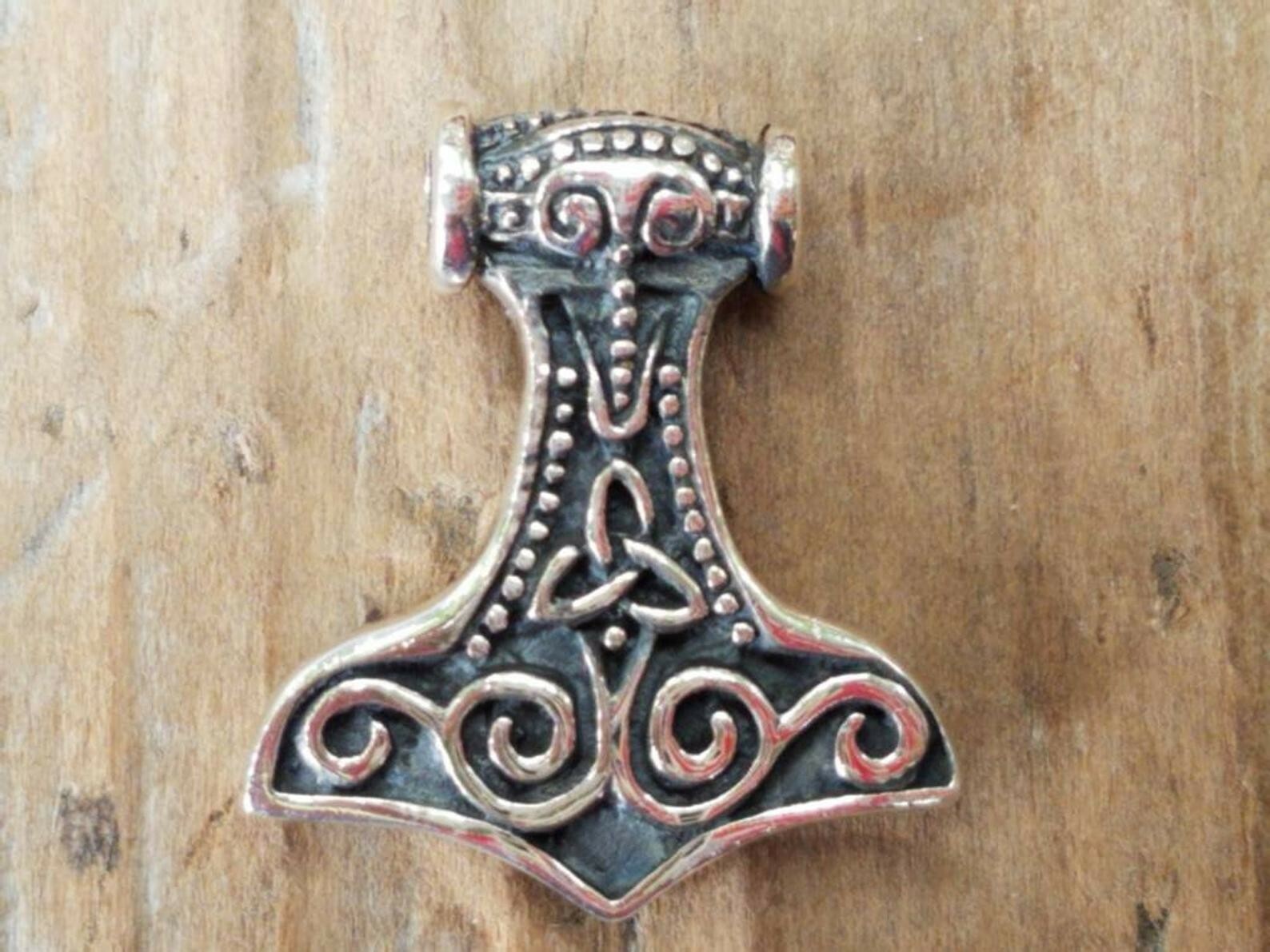 Celtic Thor's Hammer Sterling Silver Charm, Viking Charms