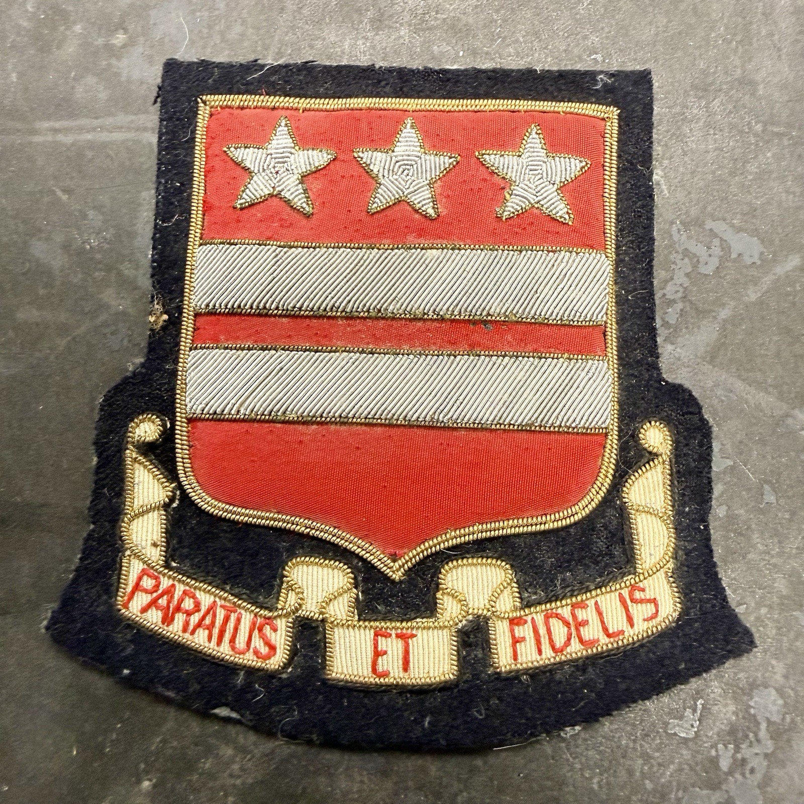 WWII Era 258th Field Artillery Regiment Bullion Pocket Patch New York