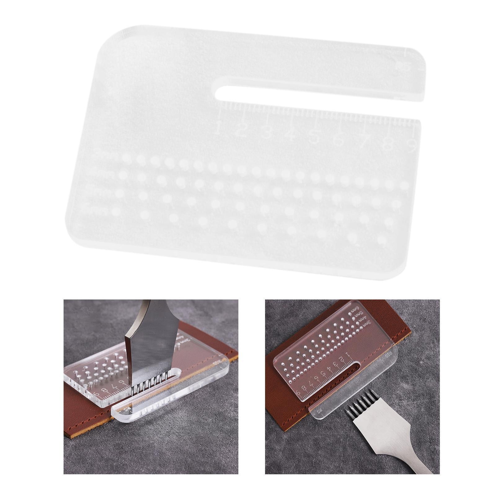 Punching Ruler Positioning Ruler Auxiliary Easy to Use Clear 3/4/5/6mm Circle