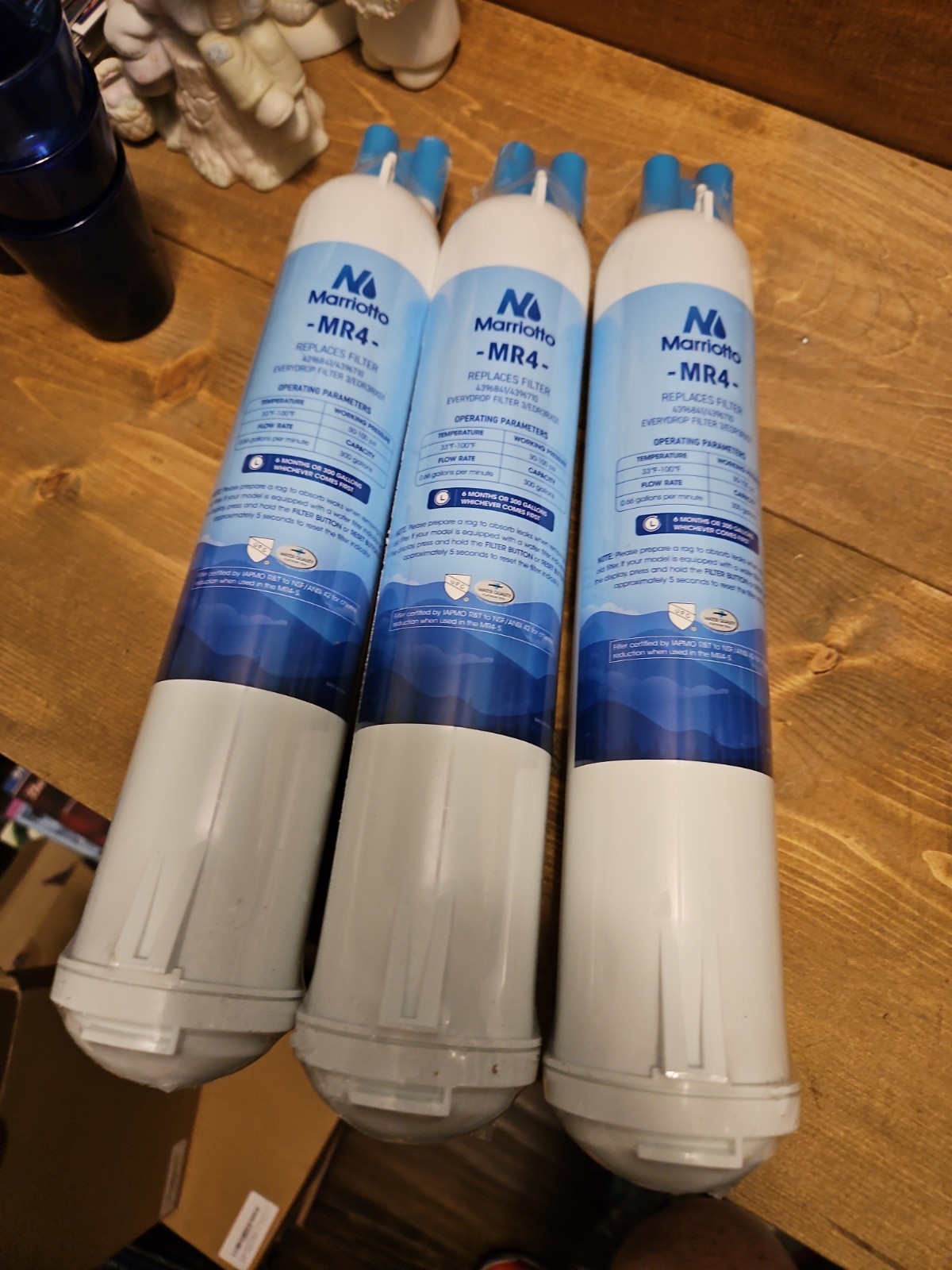 WATER FILTER Marriotto MR4 replaces: 4396841/4396710/everydrop 3/EDR3RXD1 3 Pack