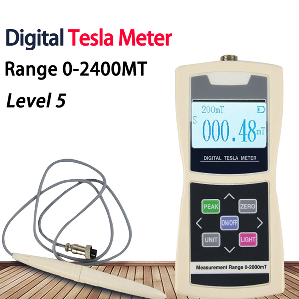 Gauss Meter Tesla Tester Teslameter Magnetic Gauss Meter Flux Meter 0-2500mT