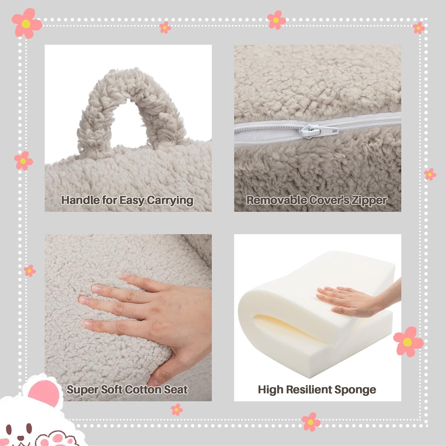 Silla rellena de espuma ultrasuave para niños, peluche para niños pequeños