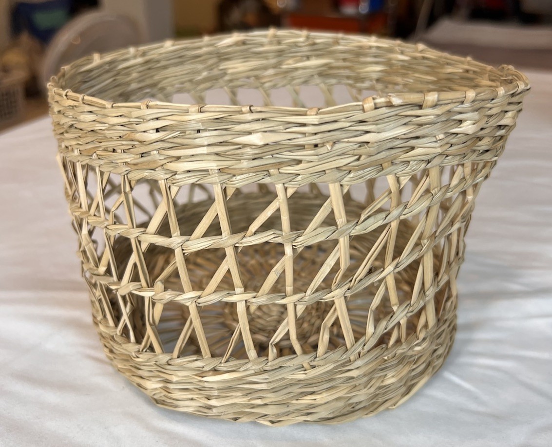 Boho Rattan Wicker Basket 6.5" Round 4.5" Tall