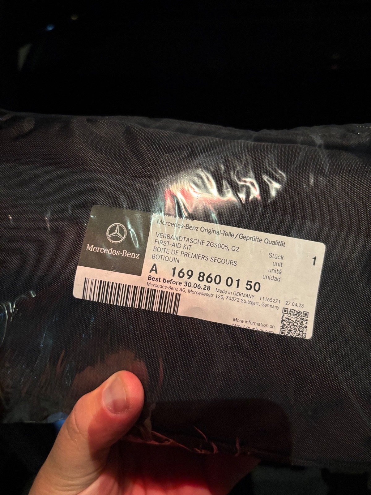 Mercedes-Benz OEM First Aid Kit - Brand New SEALED (1698600150)