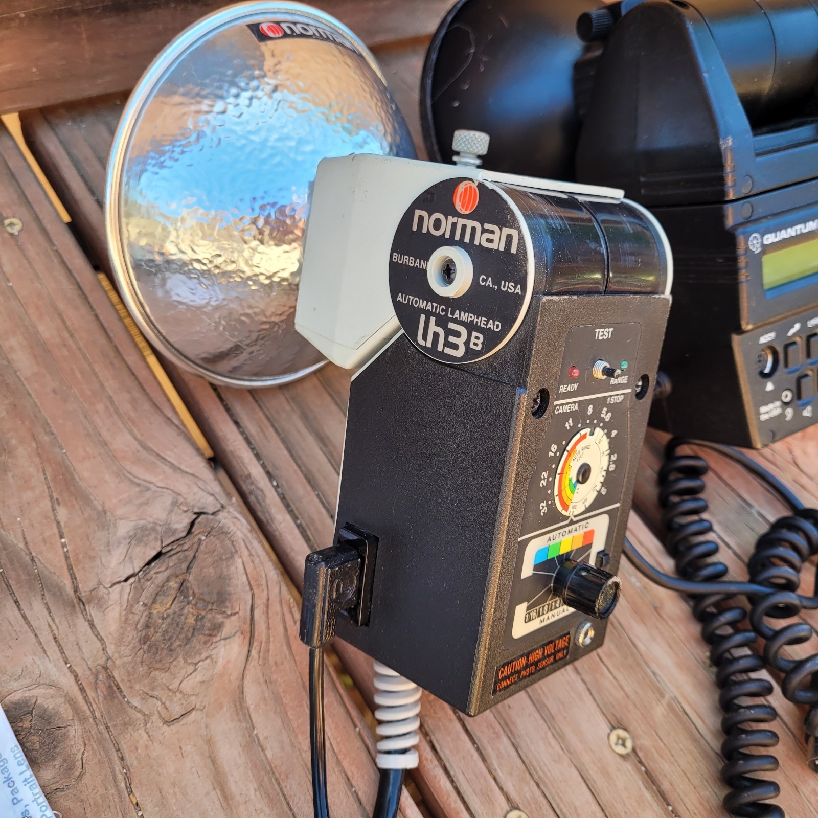 Quantum Qflash Model T + Norman Lh3b Flash Stroboframe Pro T Mount Lot Untested