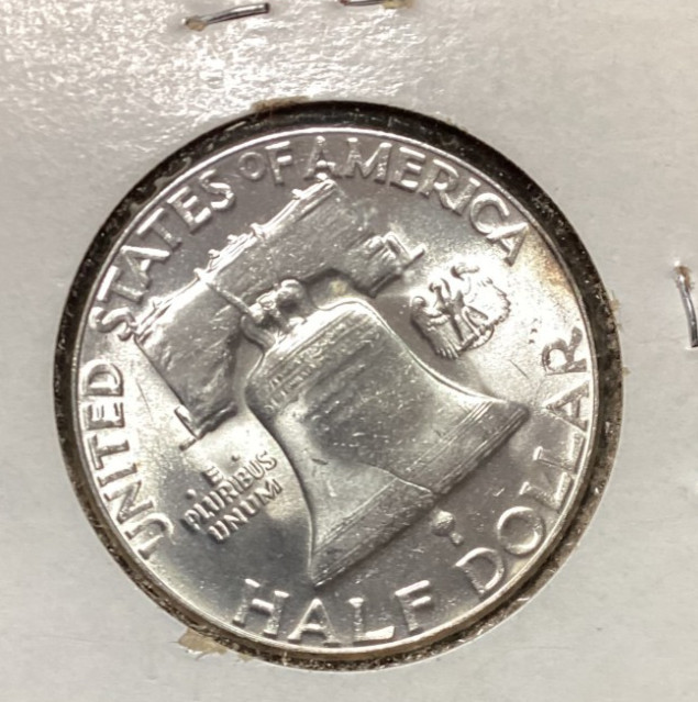 Uncirculated 1957 Philadelphia Mint Silver Franklin Half Dollar (C11)