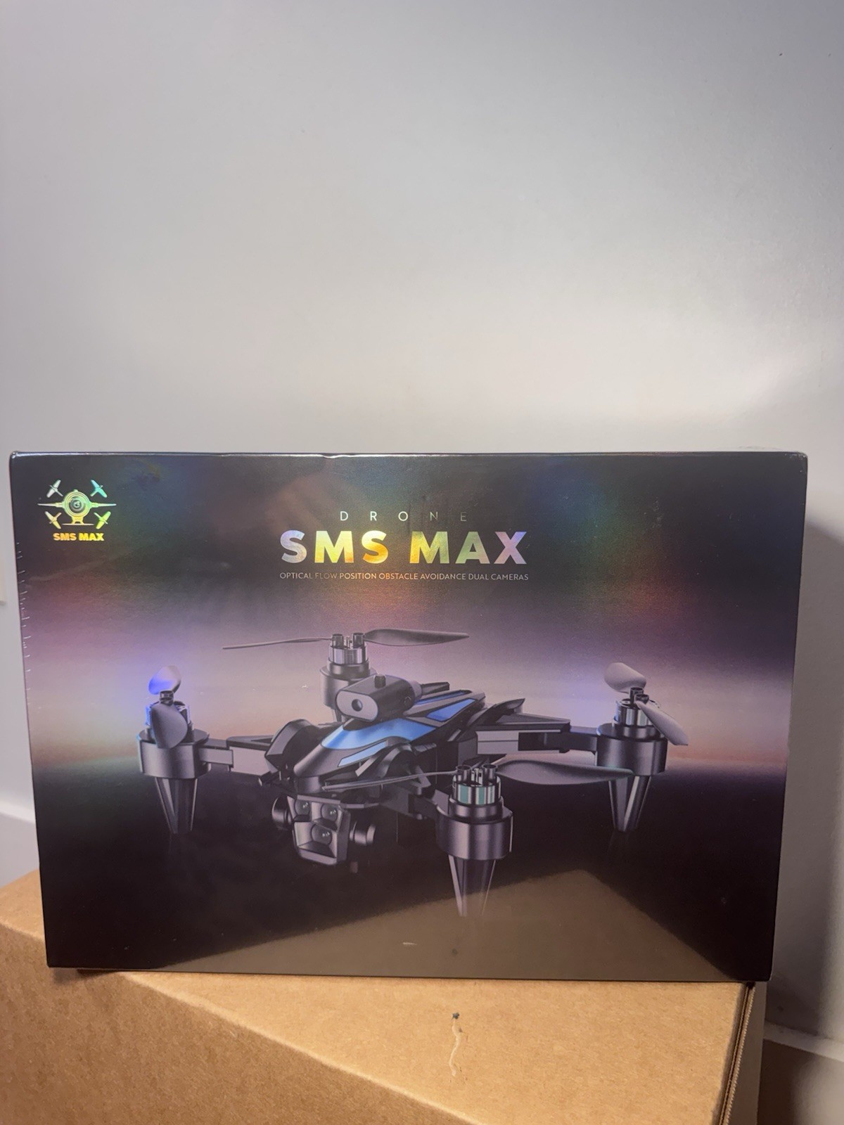 SMS MAX Quadcopter Drone Dual Cameras Obstacle Avoidance RTR Kit Black/Blue
