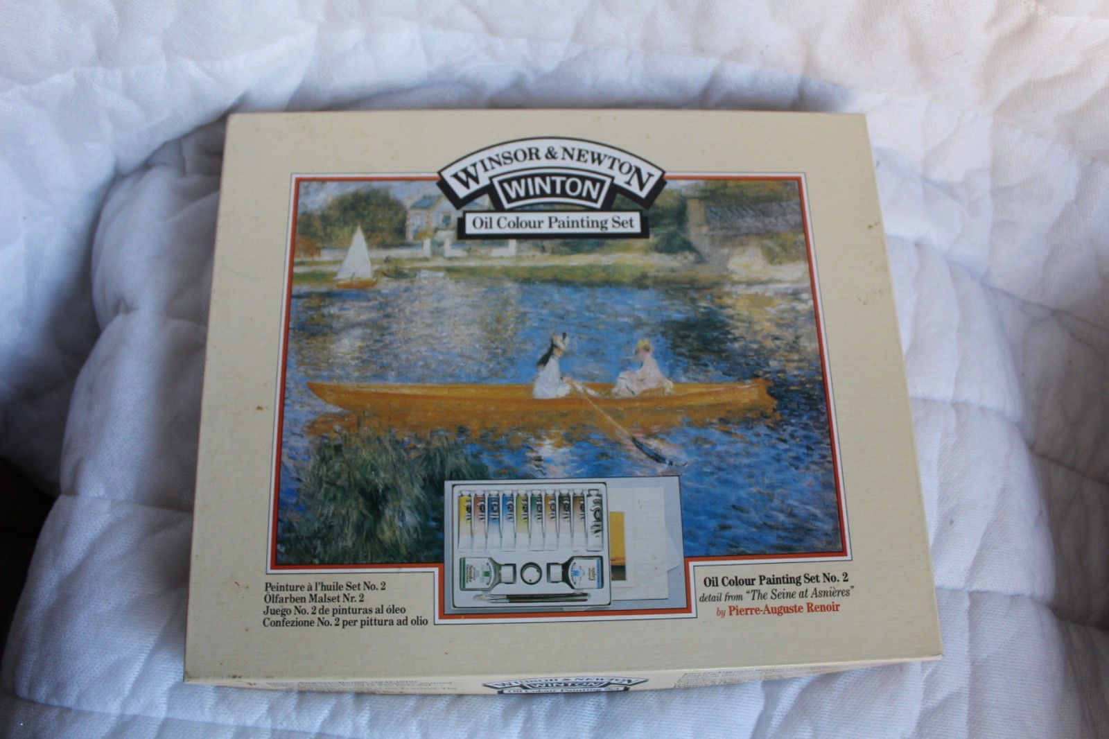 New WINSOR & NEWTON WINTON Oil Color Painting Set No. 2, "The Seine at Asnieres"