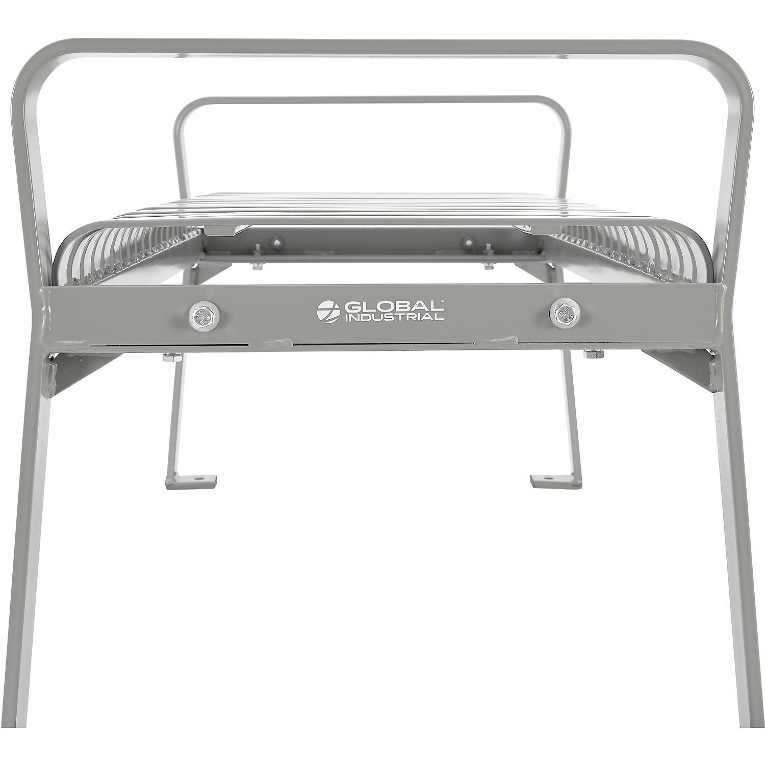 Global Industrial 48" L Outdoor Steel Slat Park Bench Without Back Gray