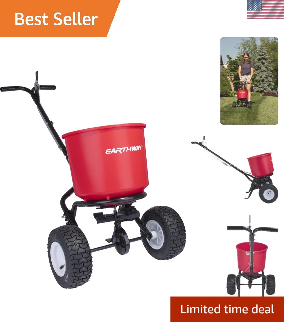 High-Performance 40lb Fertilizer Spreader - Rust-Proof Design, All Terrain Ready