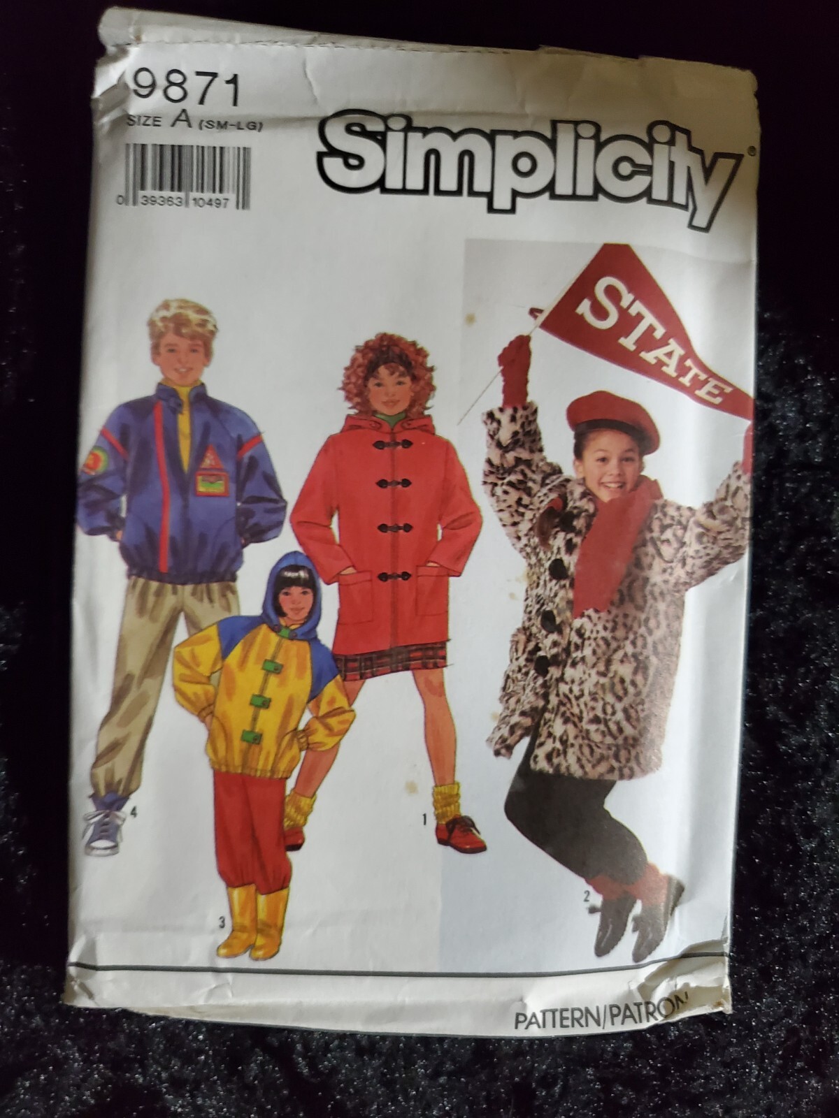 Simplicity 9871 Kids Coats Jackets Size sm-lg Uncut Sewing Pattern