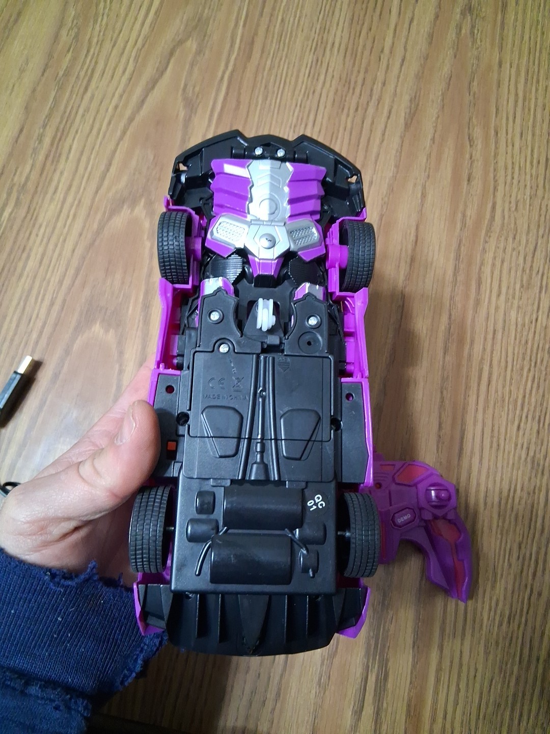 PURPLE Transforming Remote Control Car One Button Transformation