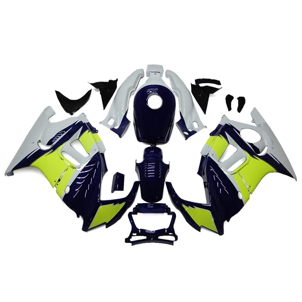 Fairing Kit CBR600F3 1995-1996 ABS Plastic Fluorescent Yellow Black White