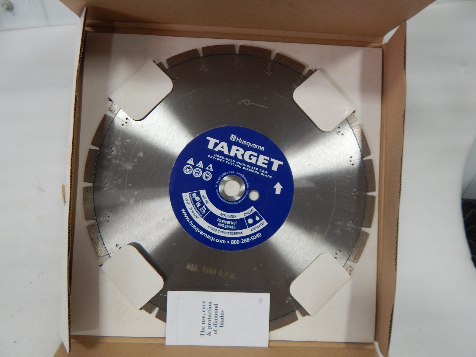 Husqvarna Target 14” Cutting Diamond Saw Blade Dry/Wet Concrete Metal