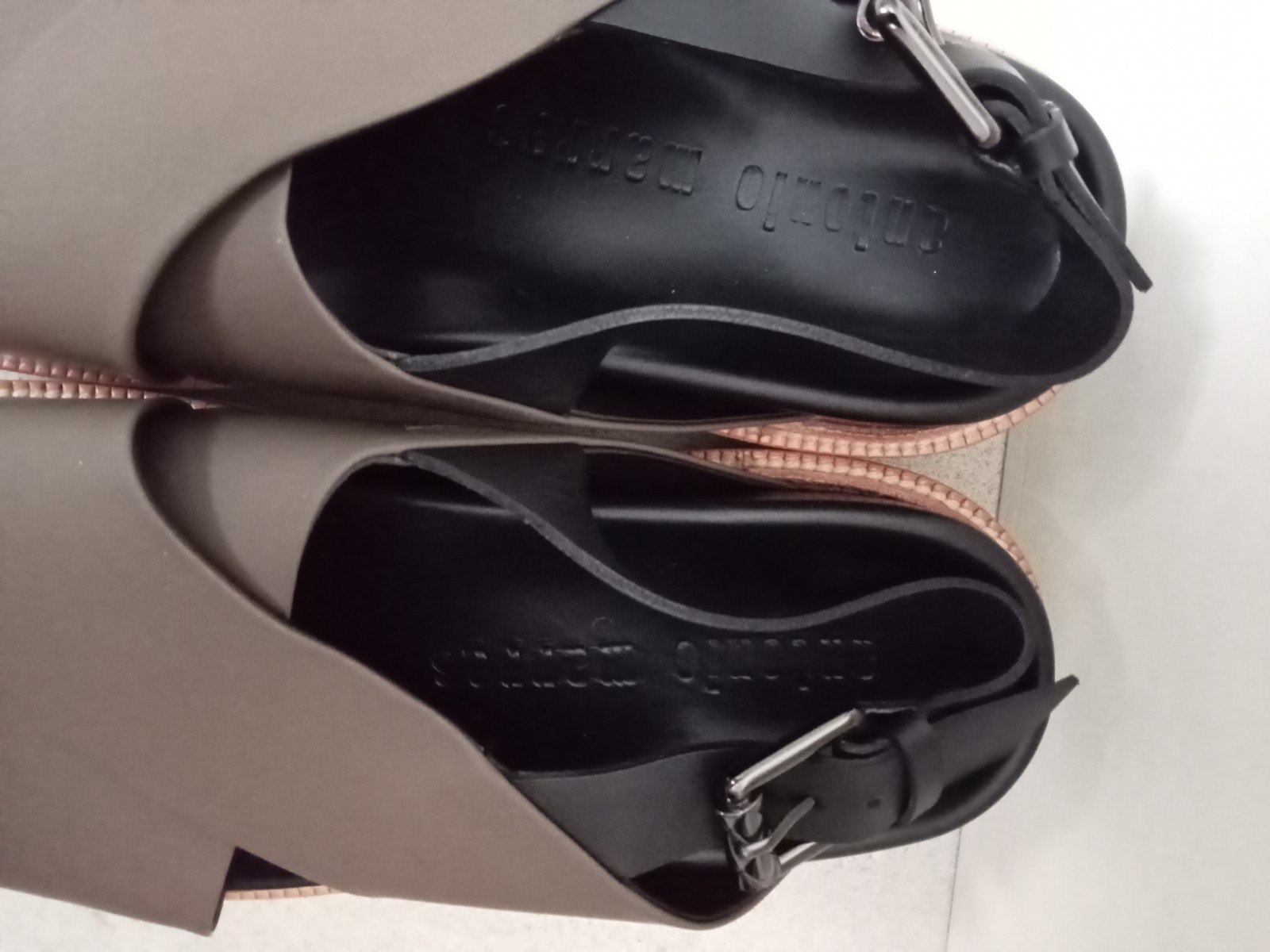 Antonio Marras Men's Rubber & Leather Sandals