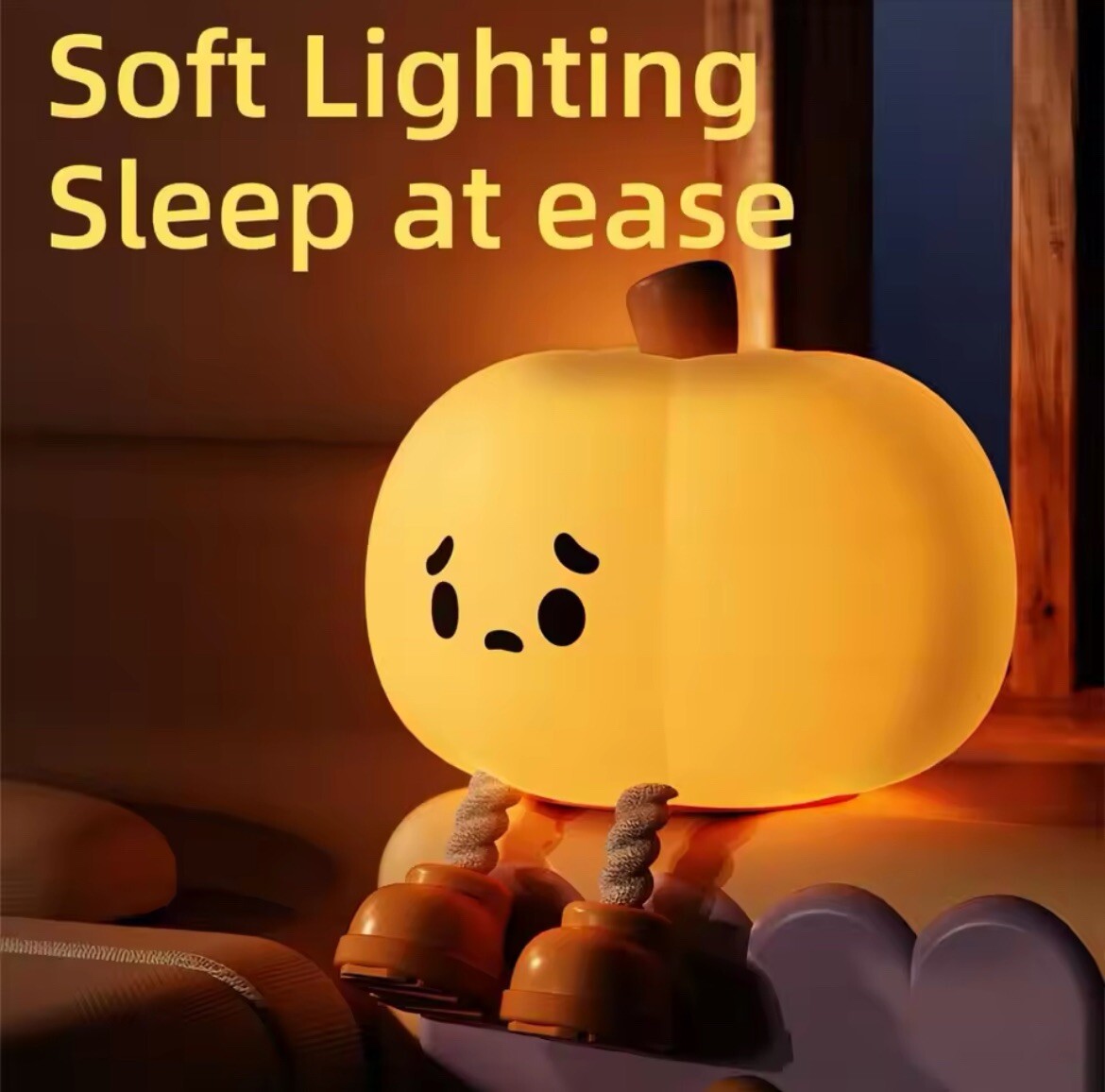 USB Rechargeable Pumpkin LED Night Light with Timer