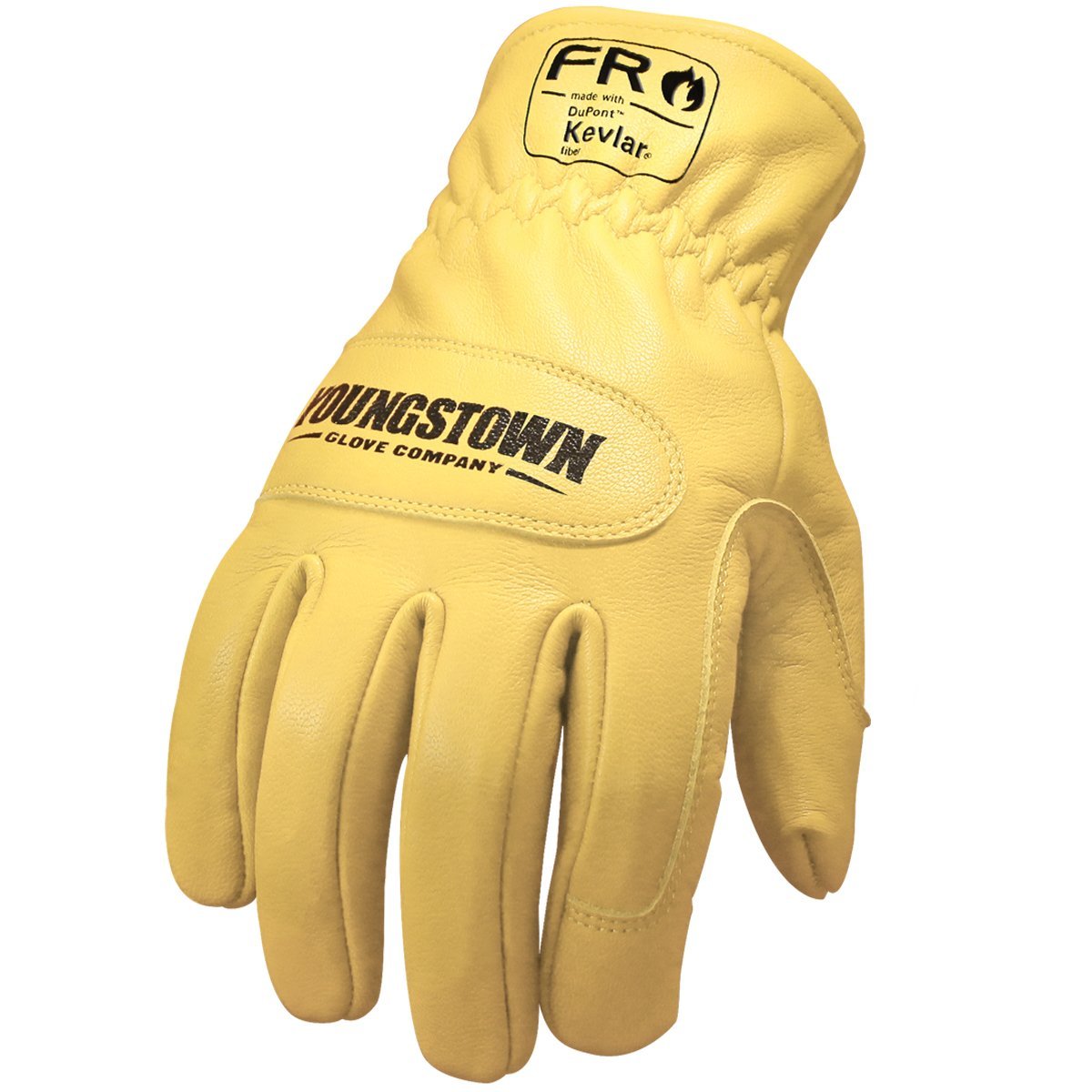 Youngstown Glove 12-3365-60-M FR Ground Glove Lined w/ Kevlar, Medium, Tan