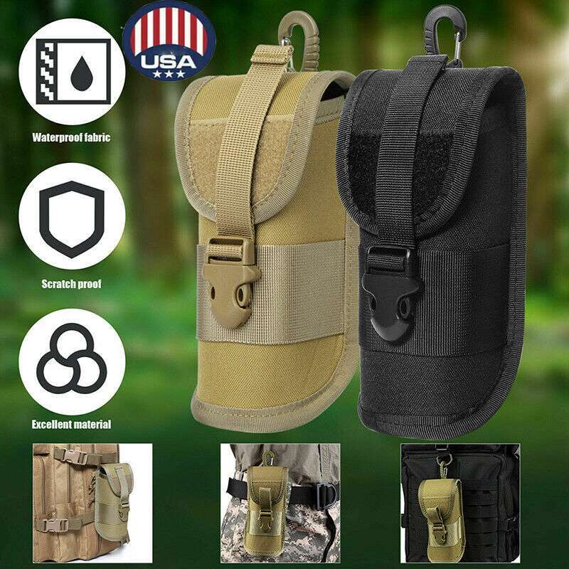 Tactical Molle Glasses Sunglasses Holder Case Waist Bag Outdoor Portable Pouch