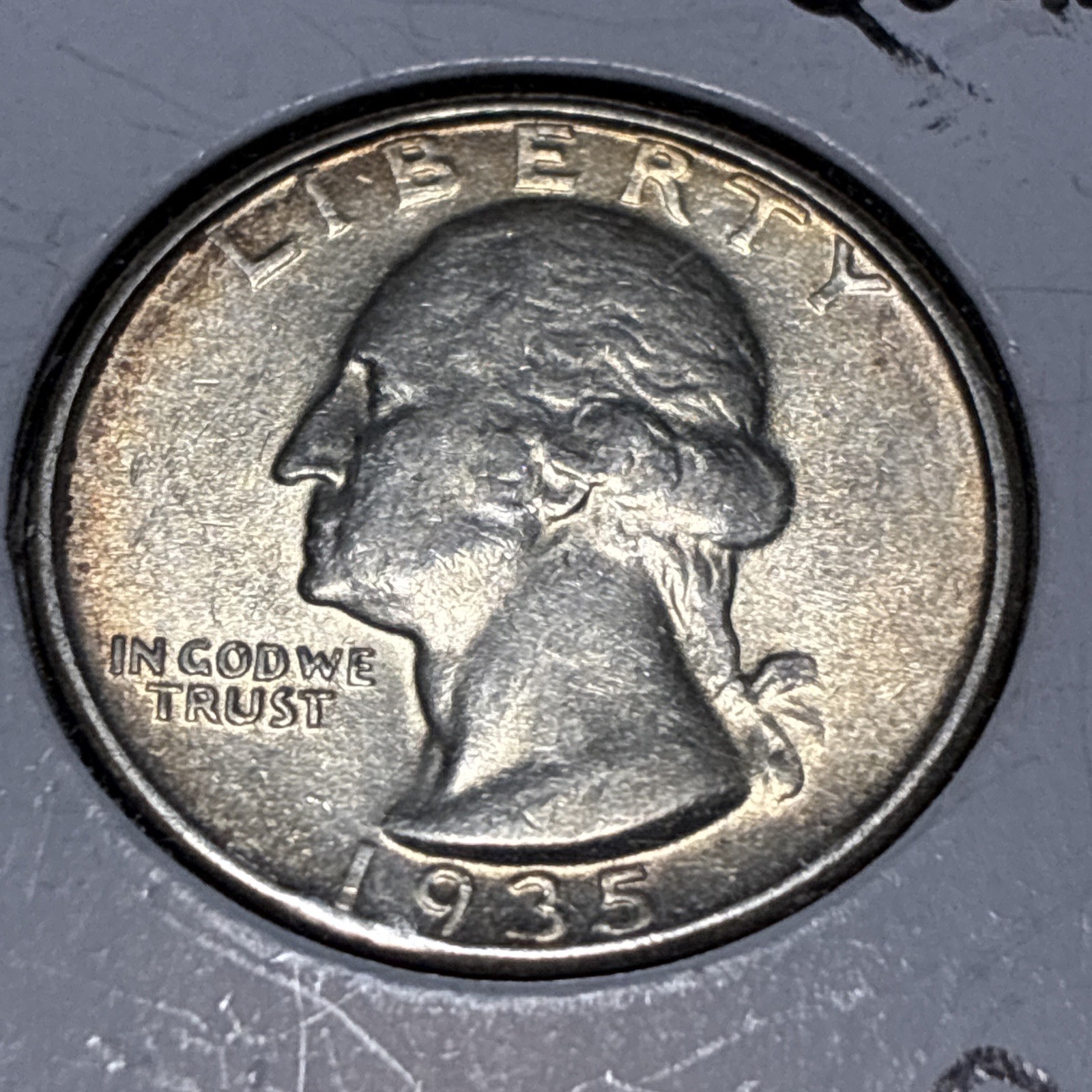 1935-P Washington Quarter No Initials Rare