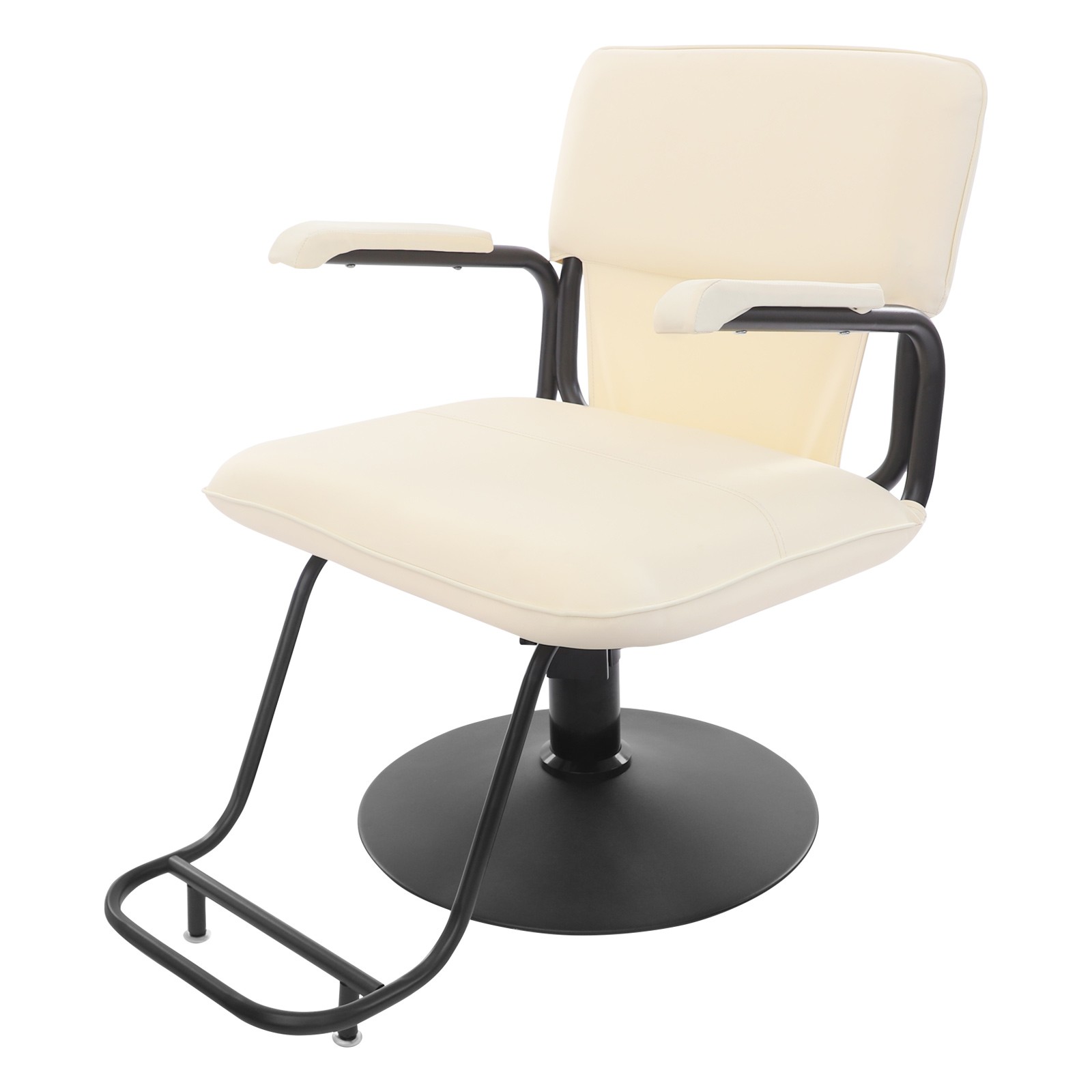Salon Styling Chair, 360° Swivel Barber Chair, Adjustable Beauty Chair -white