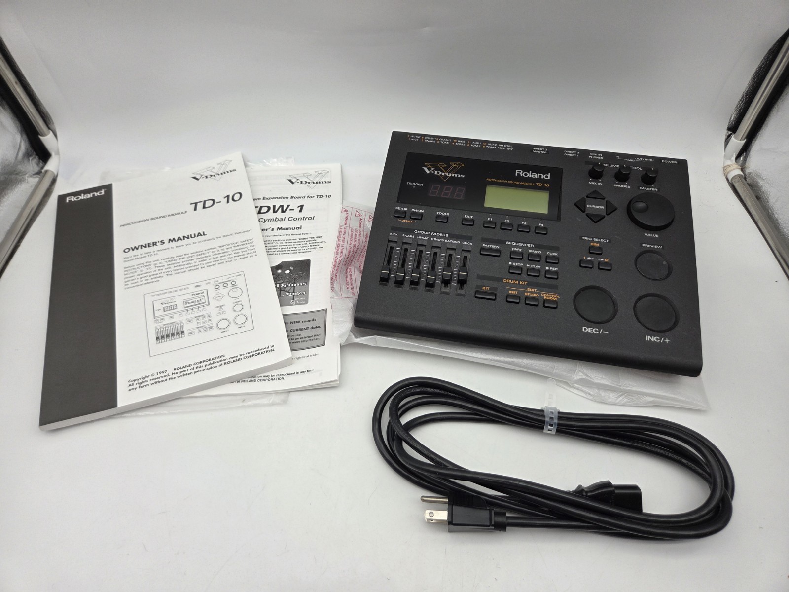 Roland TD-10 V-Drums Electronic Percussion Sound Module W/ TDW-1 Expansion Board