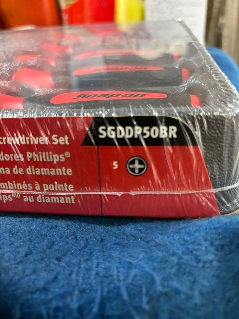 Snap-on SGDDP50BR Red Phillips 5pc Soft Grip Diamond Tip Screwdriver Set