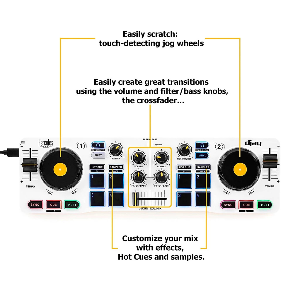 Hercules DJ DJControl Mix DJ Controller for Smart Phone