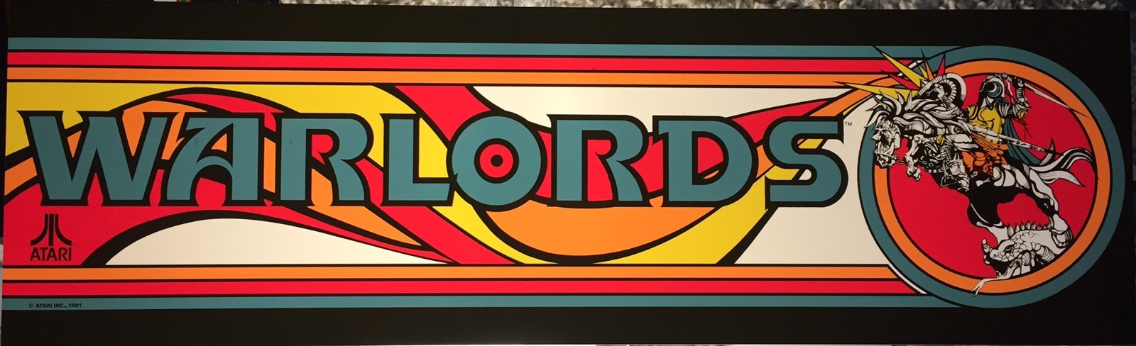 Warlords Arcade Marquee 23.7" x 7.2"