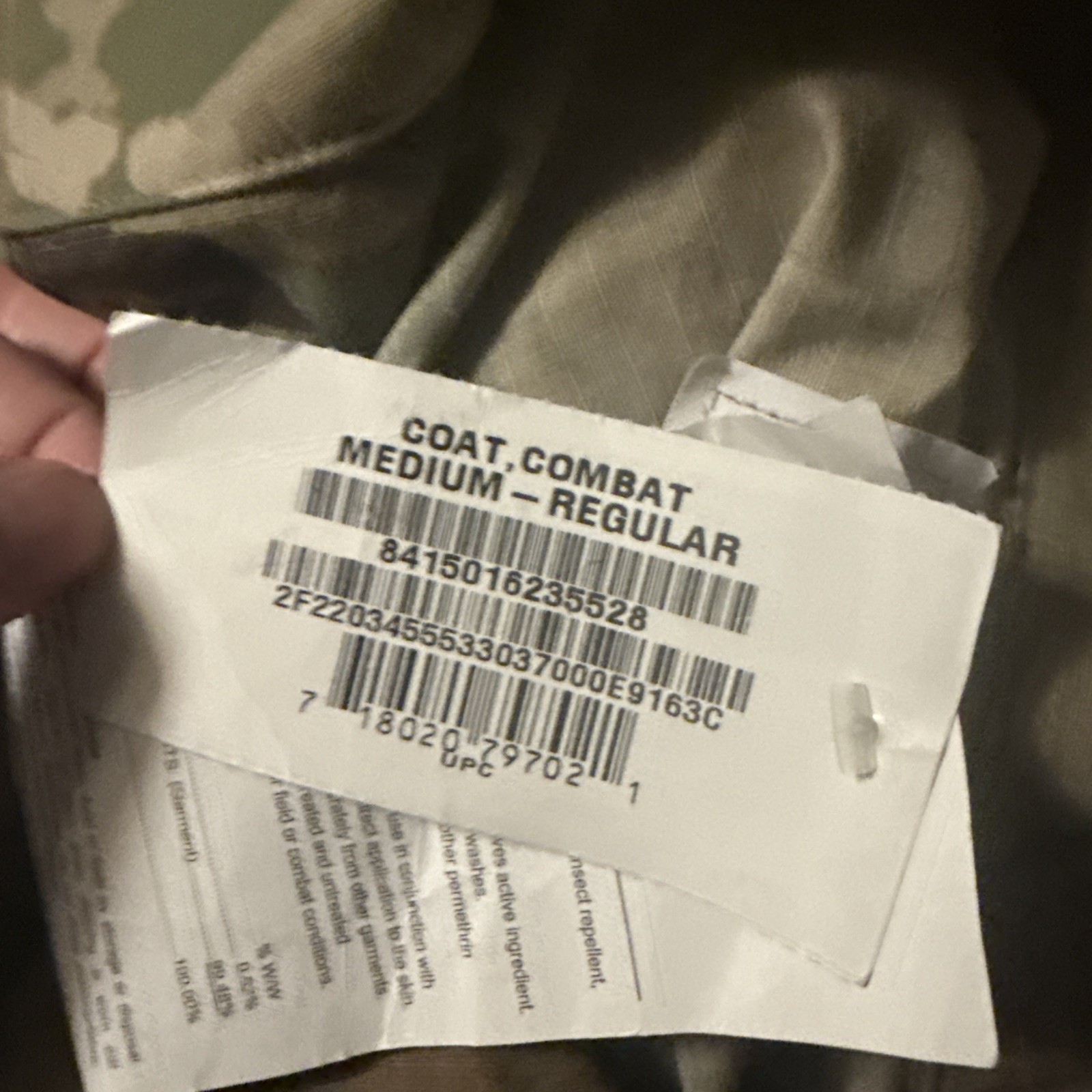 US Army Combat Jacket Top OCP MEDIUM Regular Multicam 8415-01-623-5528