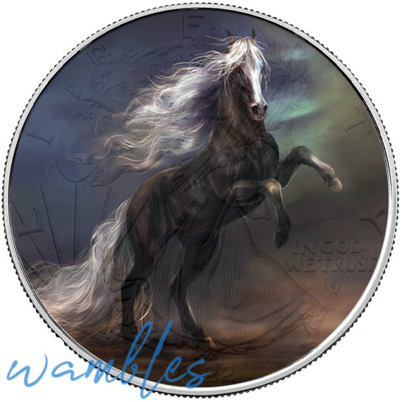 Black Stallion American Silver Eagle 1oz .999 Limited Edition Silver Dollar Coin