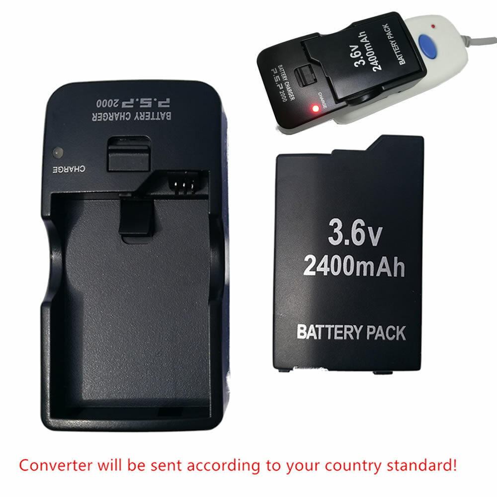 PSP-S110 Battery +Charger for Sony PSP Slim PSP-2000 PSP-2001 PSP-3000 PSP-3001