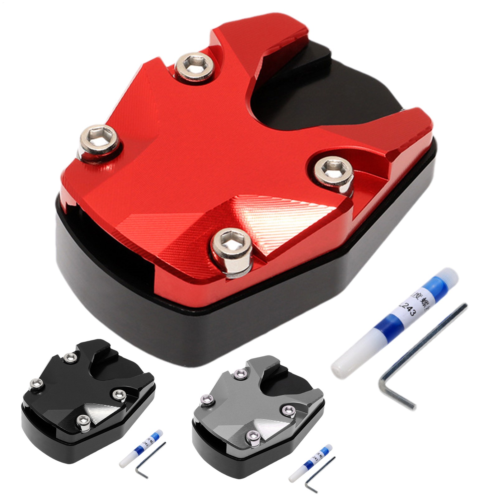Moto Kickstand Pad Anti Sinking Plate Support Accessory Motorcycle