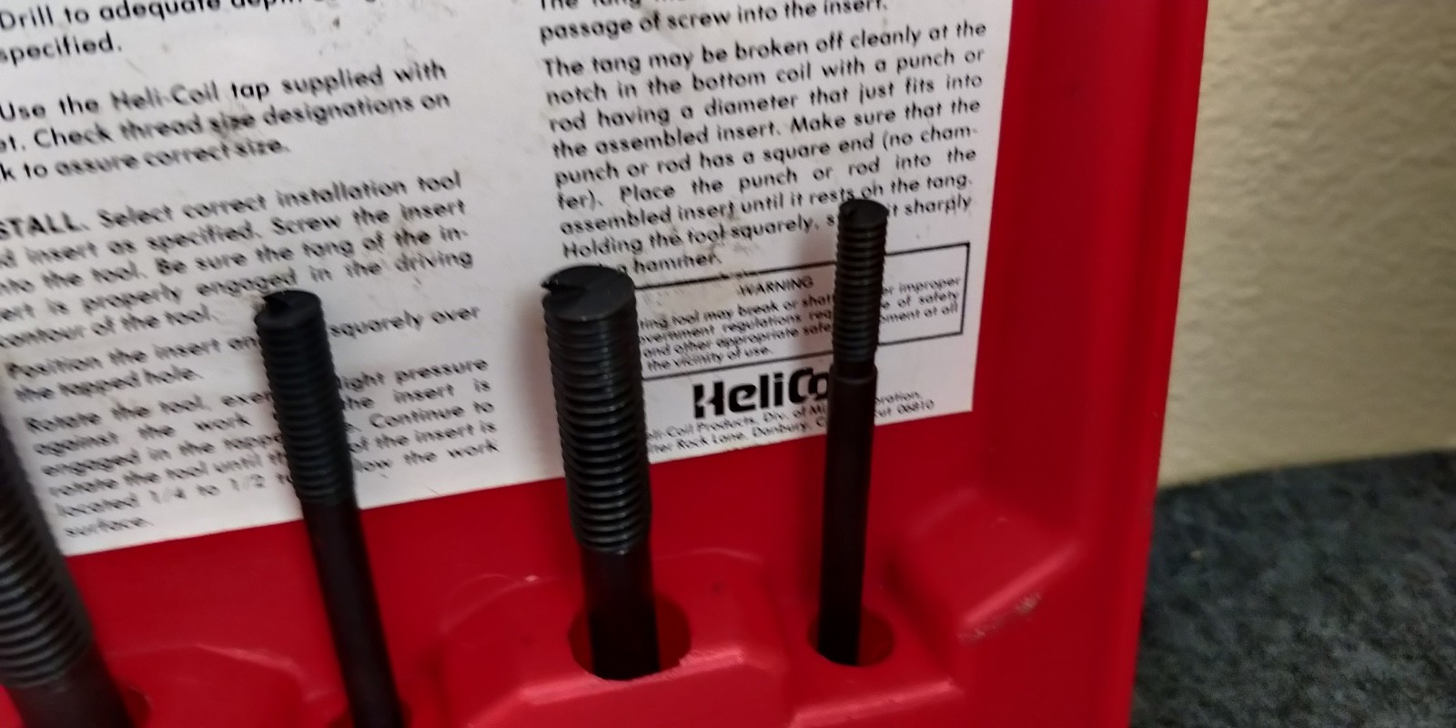 Helicoil No. 4934 Master Thread Repair Set