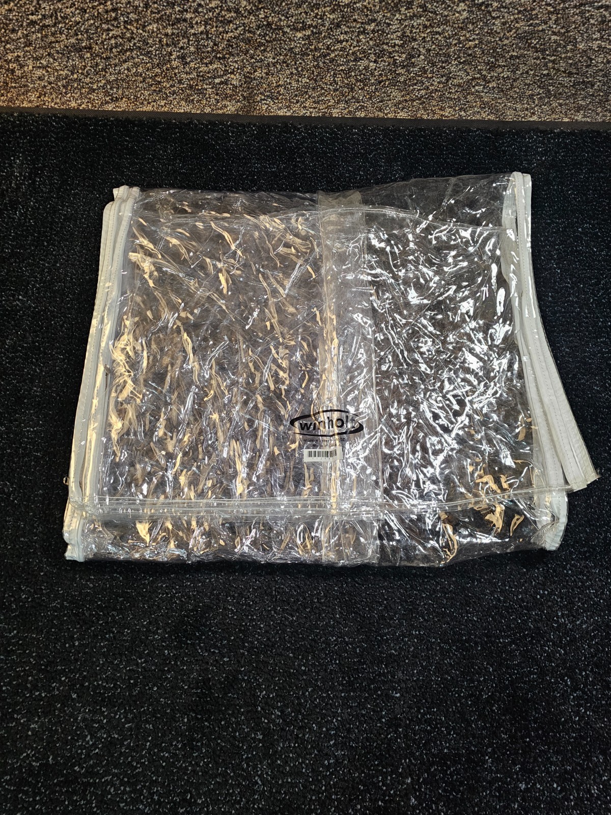Winholt SRC-58-3Z 28" x 23" x 61" Clear Plastic Bakery Rack Cover W/ 3 Zippers