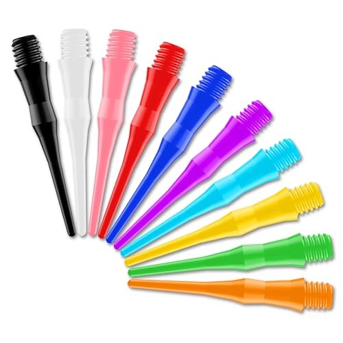2BA Thread Soft Tip Dart Points 500 Pack, 10 Colors, Plastic Dart Tips 500pcs