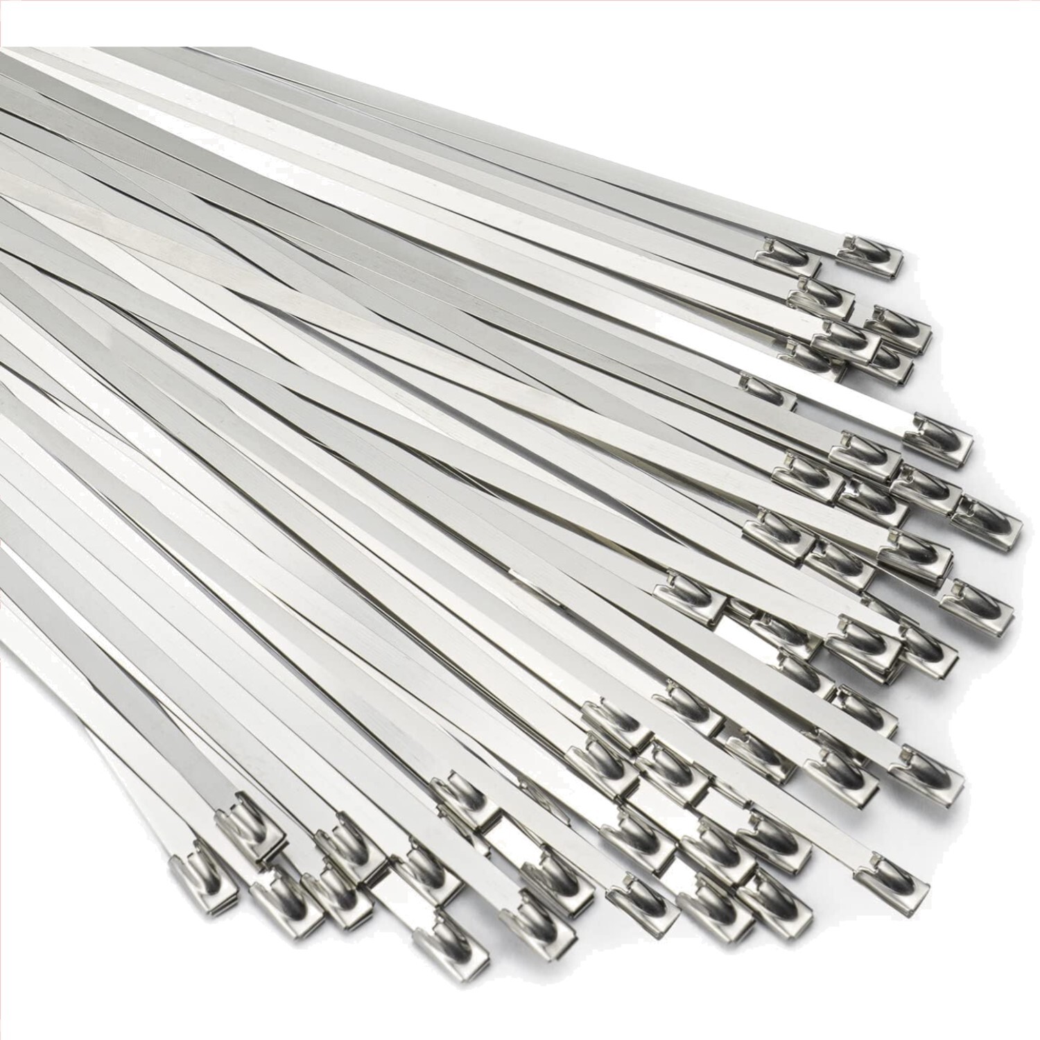 All-Weather 11.8" Stainless Steel Zip Ties - 100pcs for DIY and Professional Use