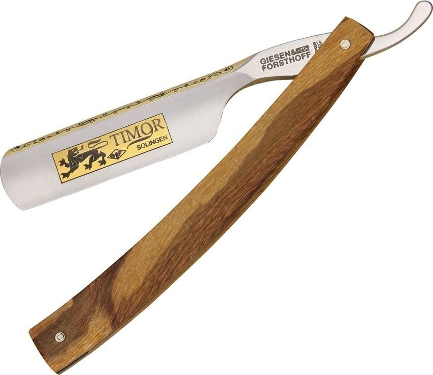 Giesen & Forsthoff Timor Special 6/8" Straight Razor with Marblewood Handle- 382