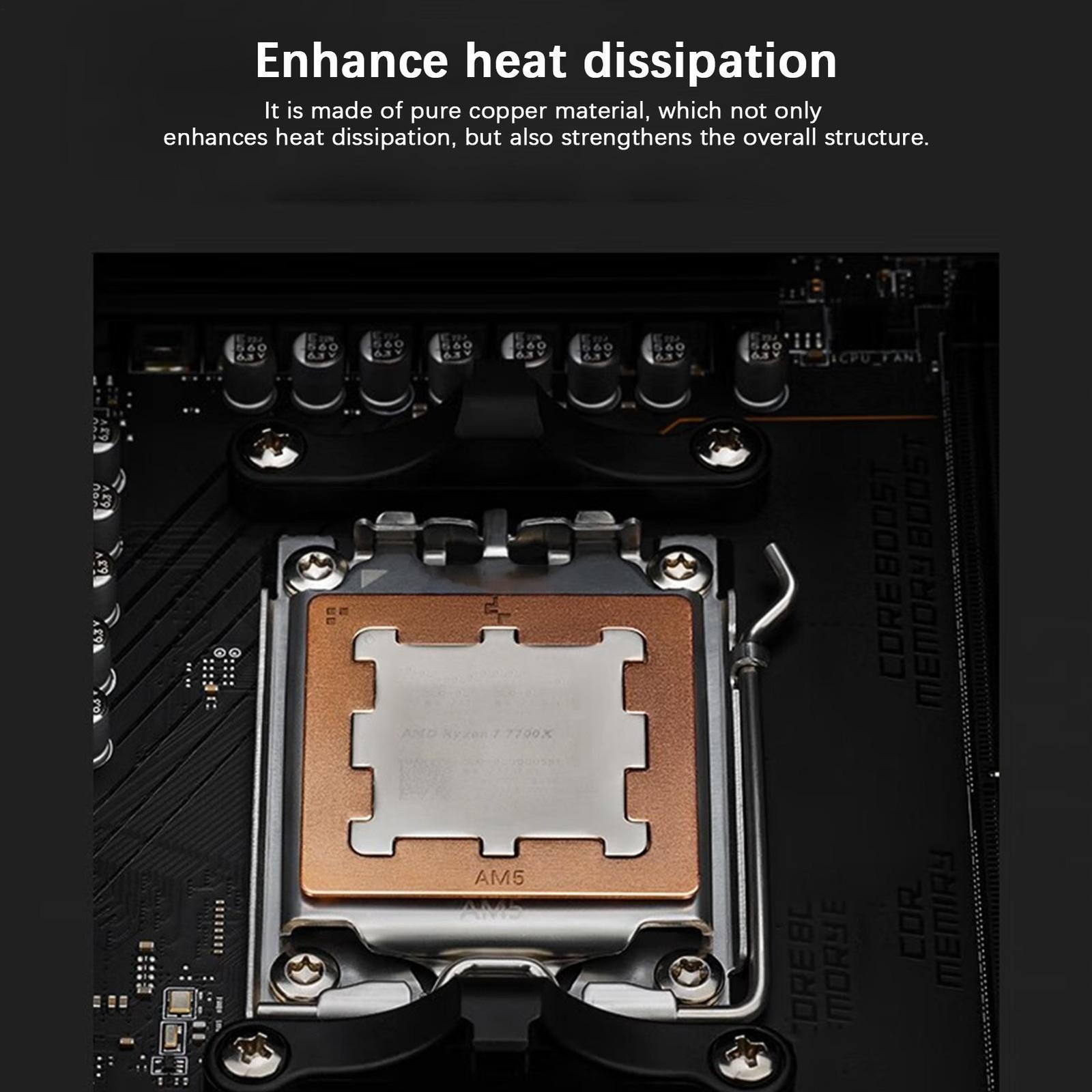 Metal CPU Thermal Pad AM5 CPU Guard Cooling Paste Protector For Laptop, Computer