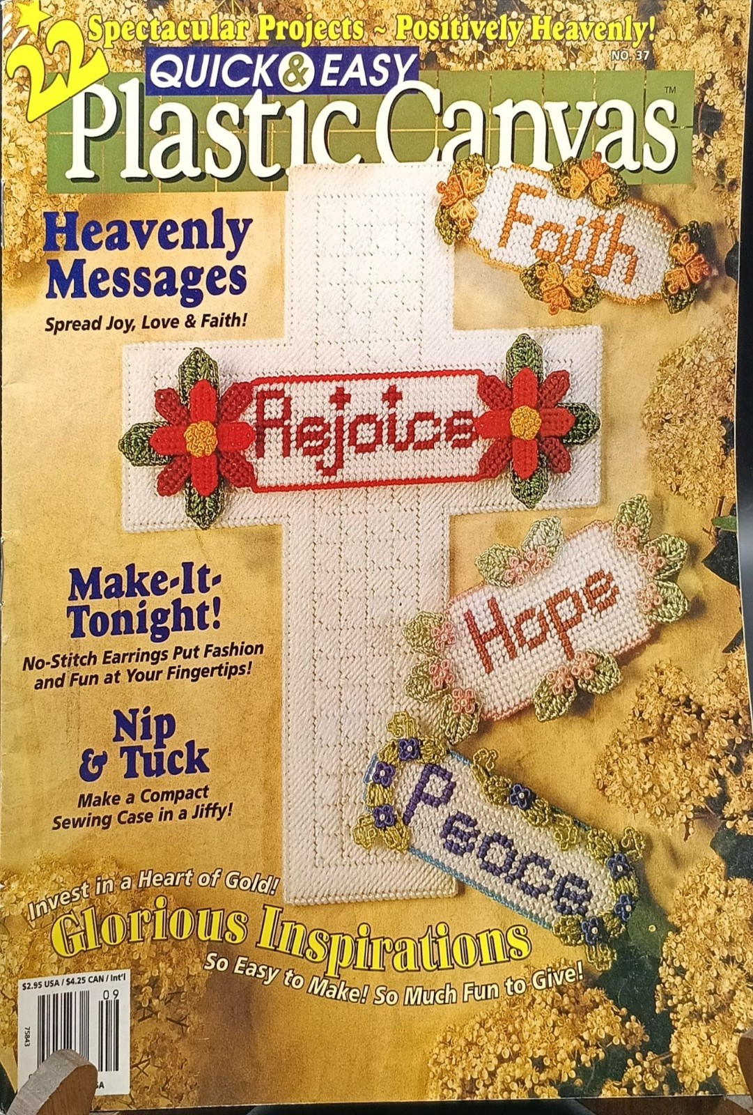 Vintage August September 1995 No. 37 Quick & Easy Plastic Canvas Magazine