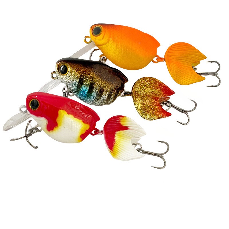 2pcs Goldfish Floating Fishing Lure  7.5g Wobblers Crankbait Surface Perch Lure