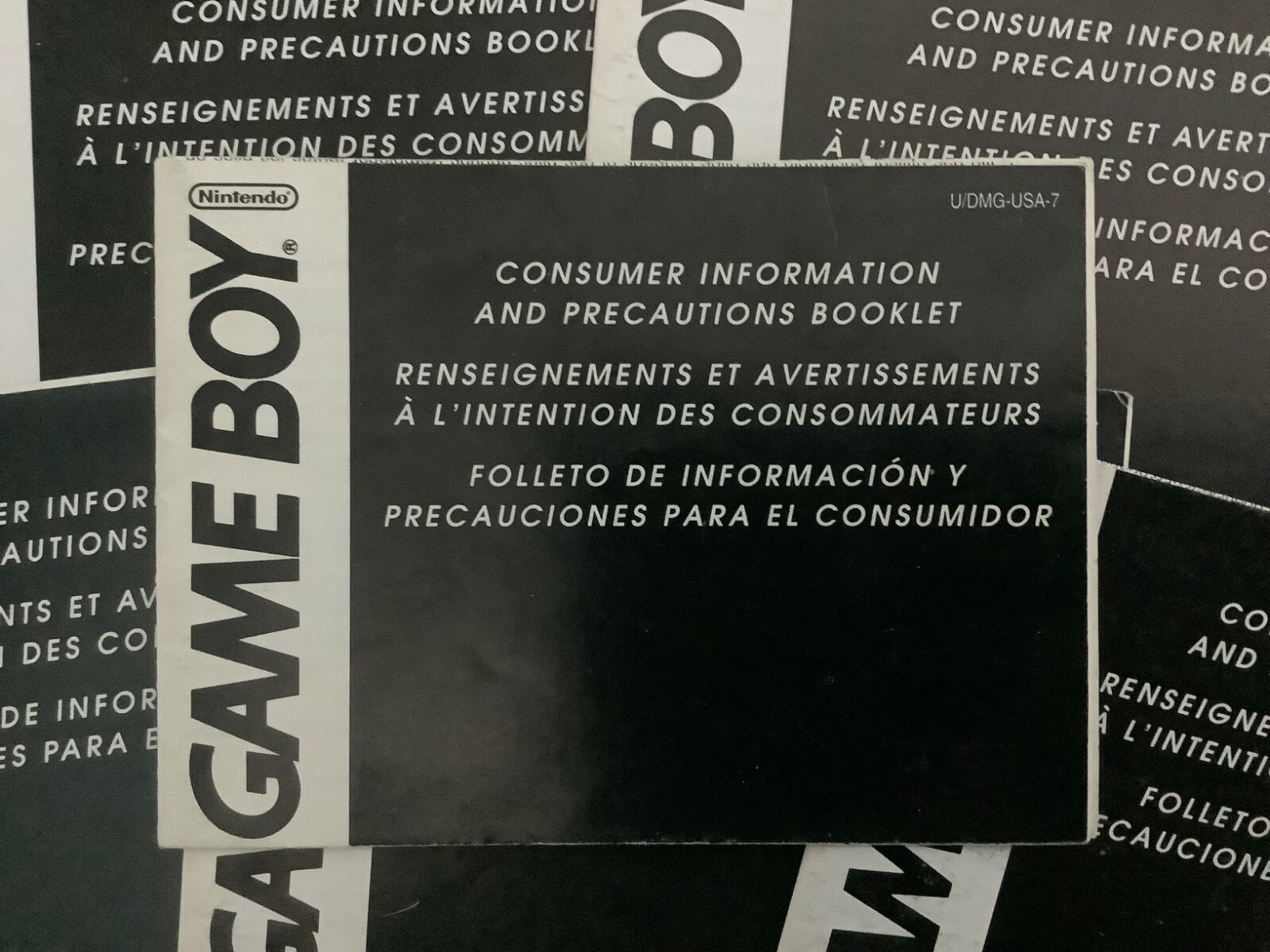 GameBoy Consumer Information Precautions Booklet U/DMG-USA-7 Manual Insert Only