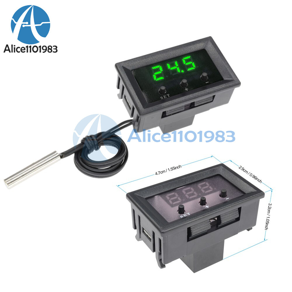 W1209 DC 12V Digital Thermostat Temperature Controller Sensor -50~110°C w/ Case