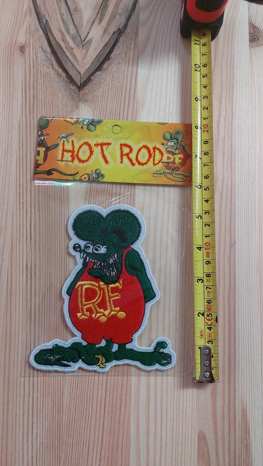 Rat Fink Green Patch Patch 13.5x11.5cm Clay Smith Big Ed Daddy Roth Old School