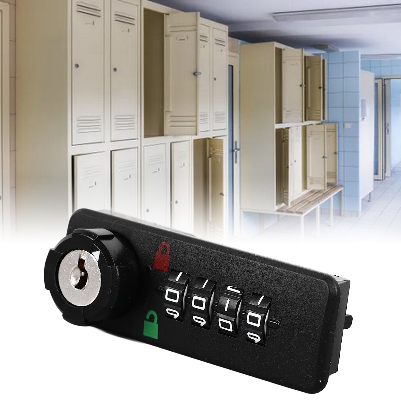 4 Digit Mechanical Dial Combination Lock For Secure Cabinet Protection Premium