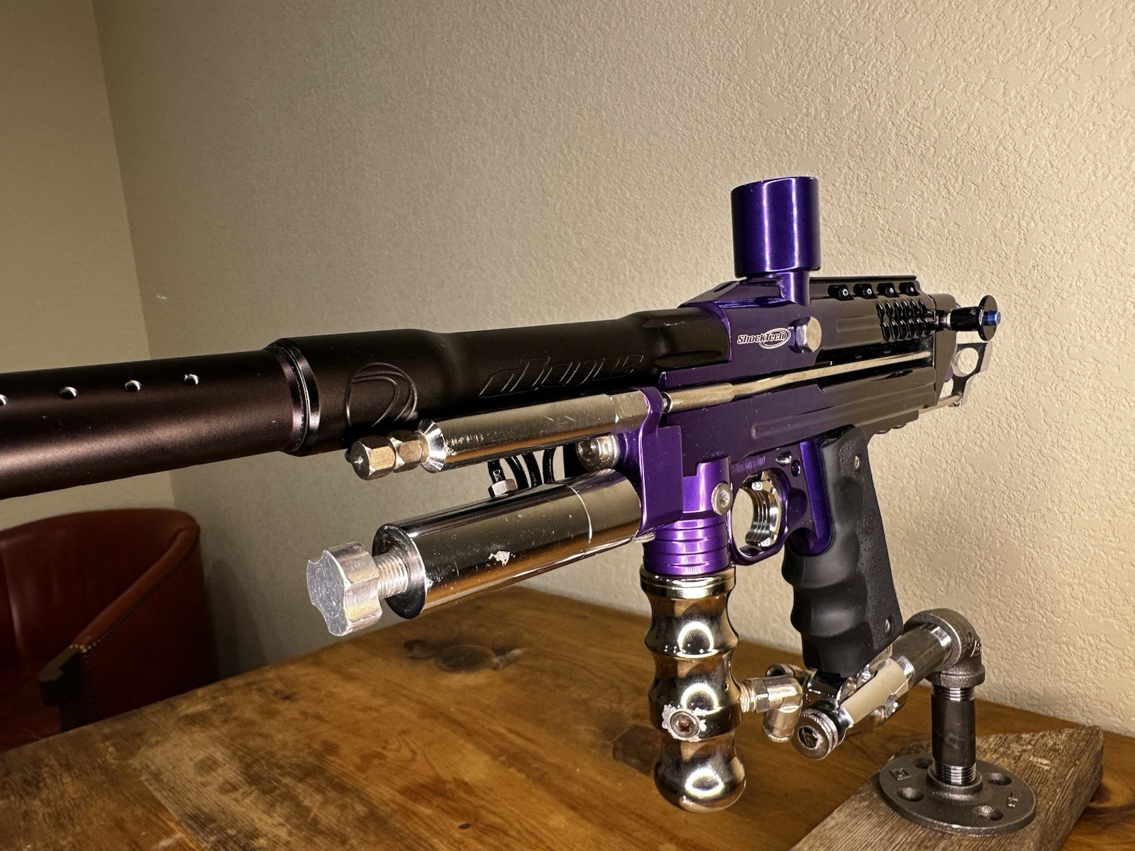 Shocktech Autococker Mechanical Semi-Auto Marker Purple/Black