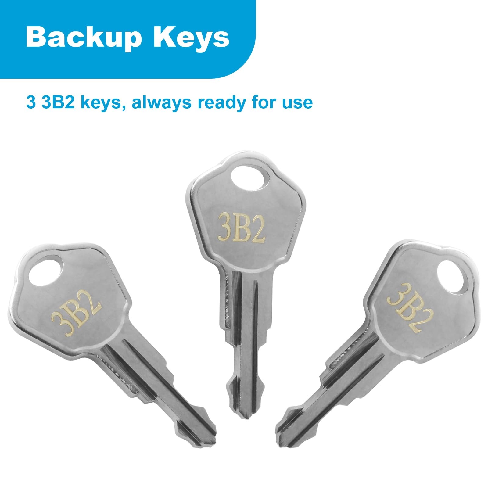 Sentry Safe Replacement Keys Model 1100-Codes 3B2 for 3B2, Silver