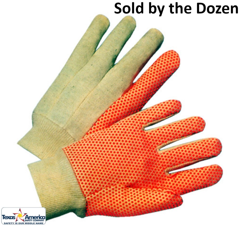 Cotton Canvas 10 ounce with Orange Dots on one side (Sold by Dozen)