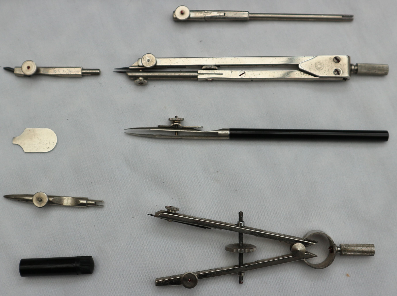 Vintage TECHNICAL B201 Technical Drawing Instrument Set + Felt Lined Hard Case