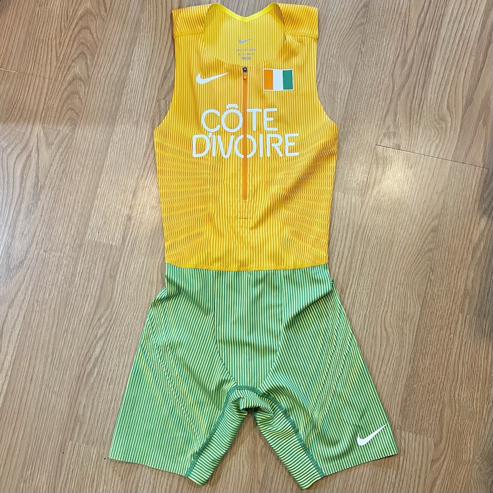 Nike Pro Elite Cote Divoire Speedsuit Singlet Made In USA USFD6139-873 Men Sz XS