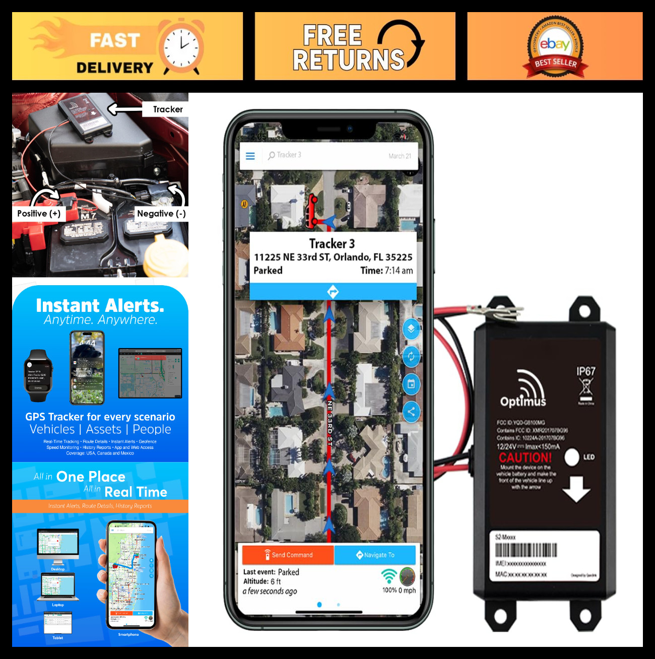 Wired GPS Vehicle Tracker - Easy Install, Affordable Plans, Battery Connection